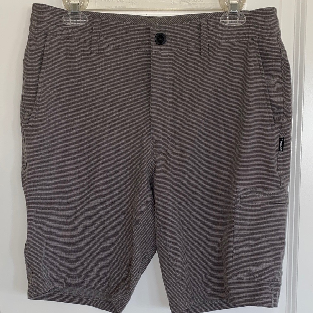 O'Neill Men's Gray Hybrid Crossover Performance Shorts